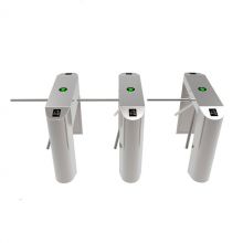 Security Access Control Flat Round Angel Tripod Turnstile For Public Outdoor Place